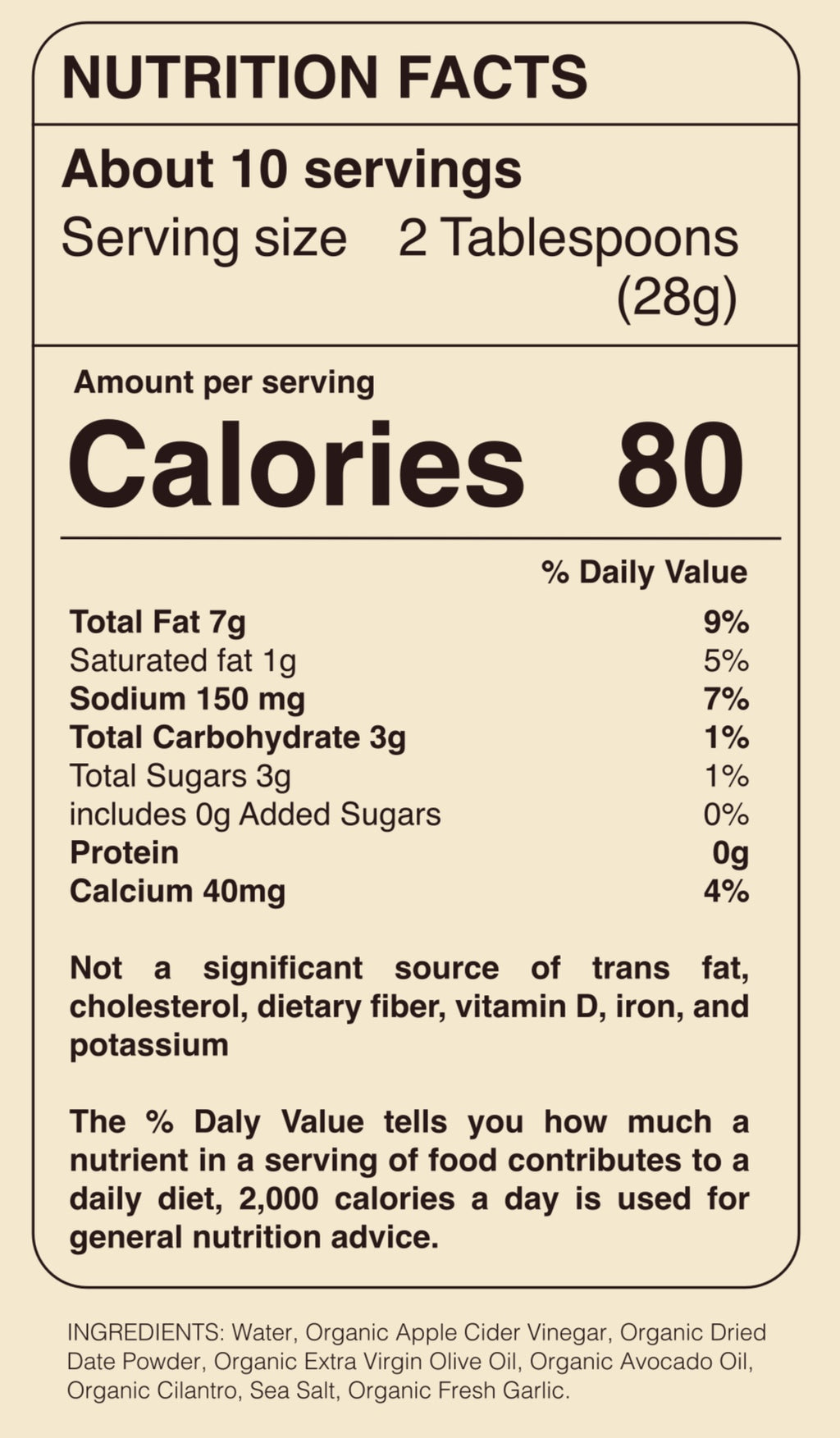 The Clean Drizzle Cilantro Dressing