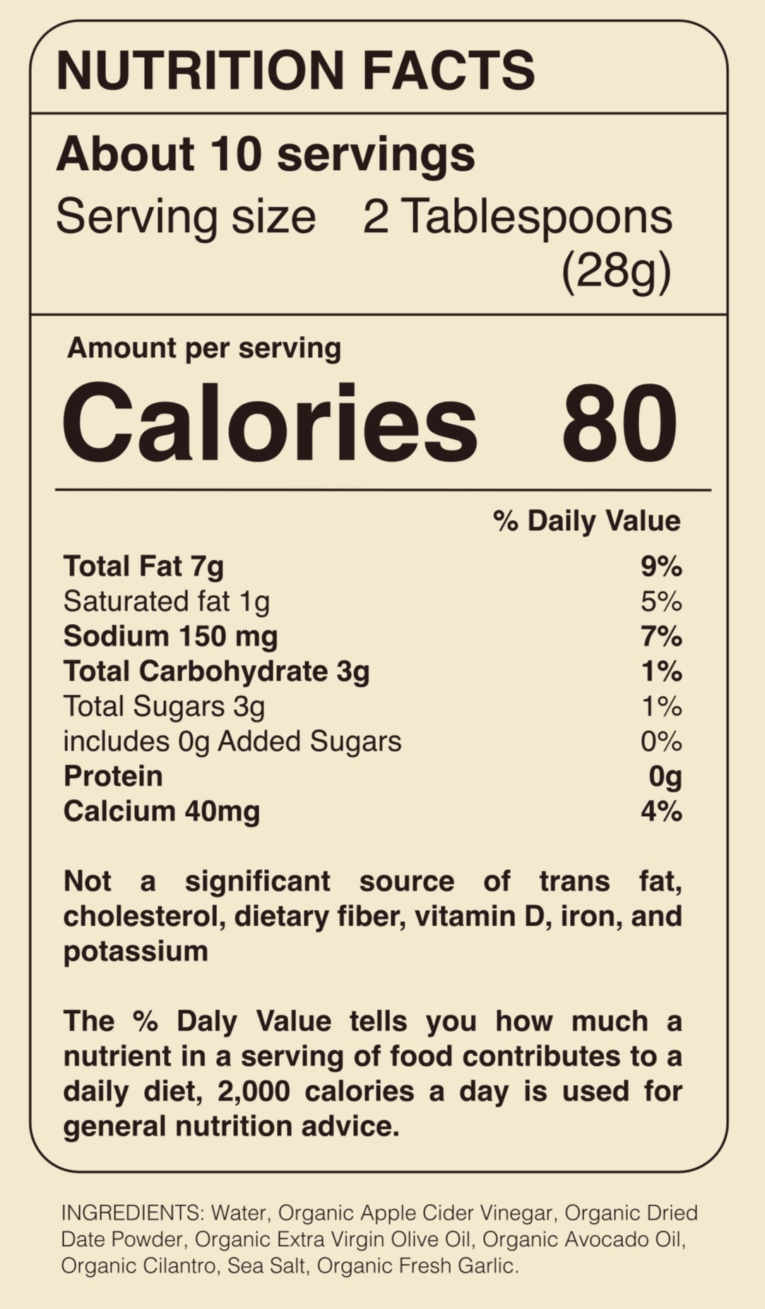 The Clean Drizzle Cilantro Dressing